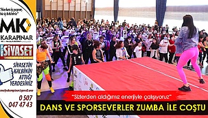 Dans ve sporseverler zumba ile coştu