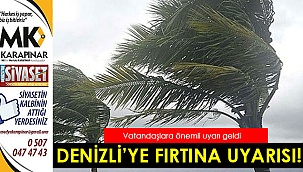 Denizli’ye fırtına uyarısı!