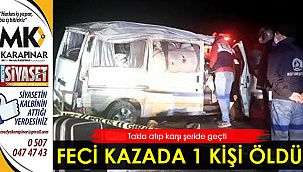 Feci kazada 1 kişi öldü