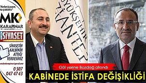 Kabinede istifa değişikliği