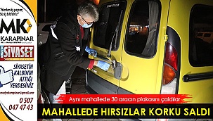 Plaka hırsızları korku saldı