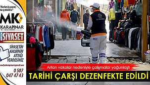 Tarihi çarşı dezenfekte edildi