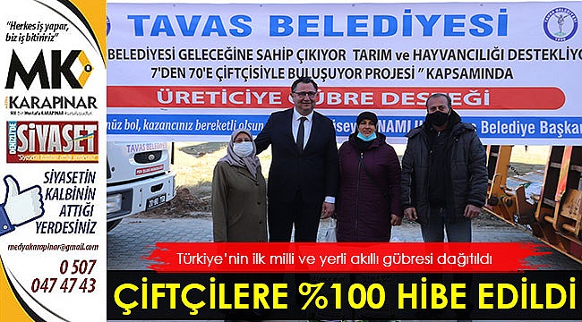 Türkiye’nin ilk yerli ve milli gübresi hibe edildi
