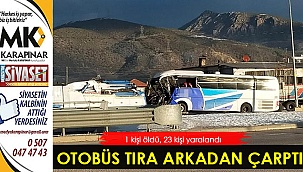 Yolcu otobüsü limon yüklü tıra arkadan çarptı; 1 ölü, 23 yaralı