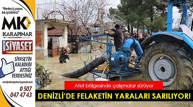 Afet bölgesinde çalışmalar sürüyor