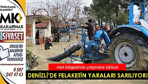 Afet bölgesinde çalışmalar sürüyor
