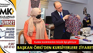 Başkan Örki’den kursiyerlere ziyaret