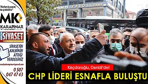 CHP lideri esnafla buluştu