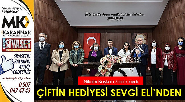 Çiftin hediyesi Sevgi Eli’nden!