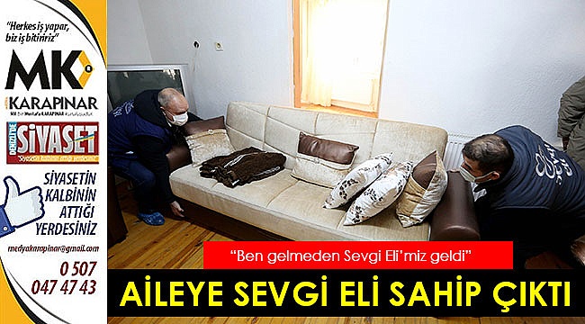 Evsiz kalan aileye Sevgi Eli sahip çıktı