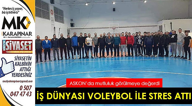 İş dünyası voleybol ile stres attı