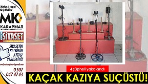 Kaçak kazı yapan 4 şüpheli yakalandı