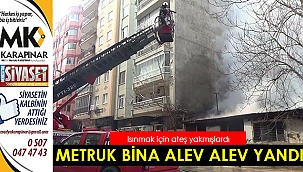 Metruk bina alev alev yandı