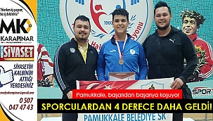 Pamukkale Belediyesporlu sporculardan 4 derece daha