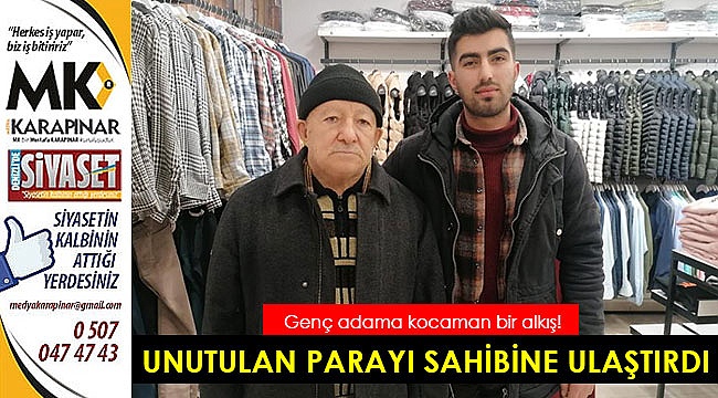 Unutulan parayı sahibine teslim etti