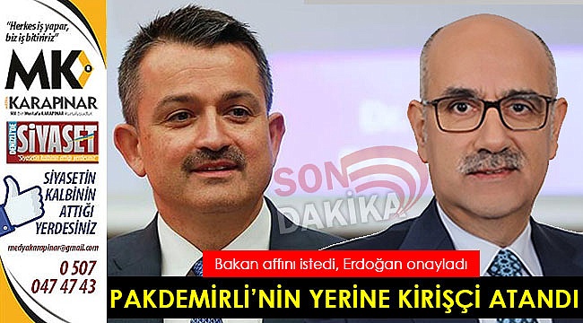 Bakanlıkta görev değişimi!