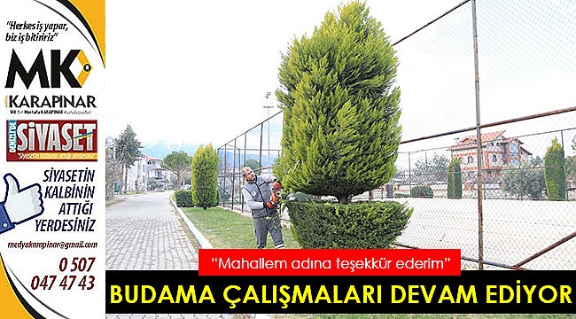 Budama çalışmaları devam ediyor
