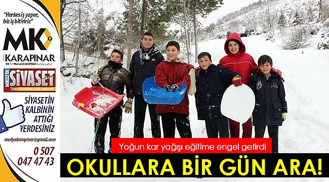 Denizli'de okullara 1 gün ara verildi