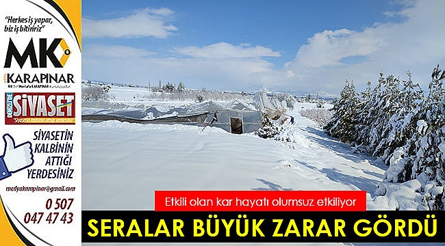 Etkili yağış sonrası seralar zarar gördü