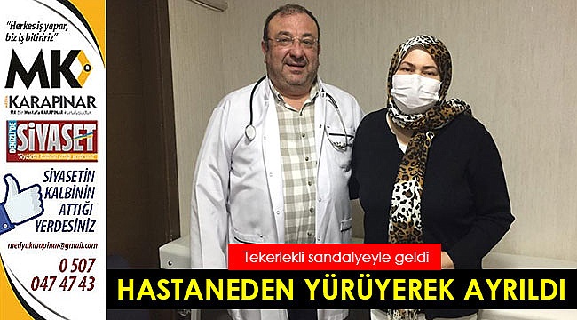 Hastaneden yürüyerek ayrıldı