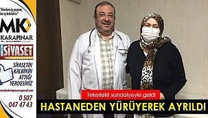 Hastaneden yürüyerek ayrıldı