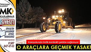 Karayolunda trafik kontrollü şekilde sağlanıyor