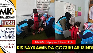 Kış bayramında çocuklar ısındı