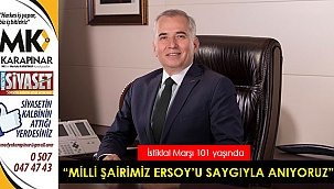“Milli şairimiz Ersoy’u saygıyla anıyoruz”