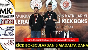 Pamukkale Belediyesporlu kıck boksculardan 3 madalya daha
