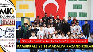Pamukkale Belediyesporlular 16 madalya kazandı