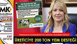 Süt üreticilerine 200 ton yem desteği