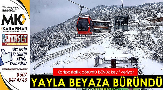 Yayla beyaza büründü