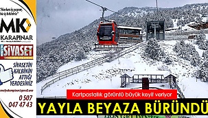 Yayla beyaza büründü