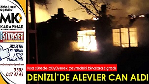 2 evin kül olduğu yangında bir kişi hayatını kaybetti