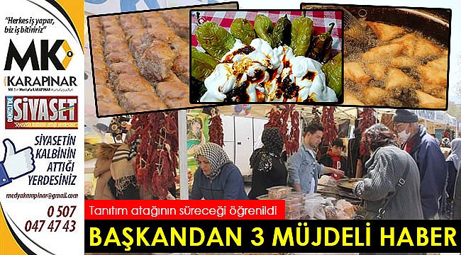 Başkan 3 müjdeli haberi birden verdi