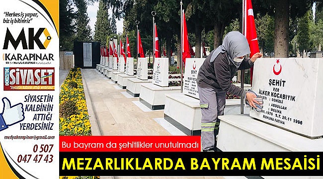 Büyükşehir’den mezarlıklarda bayram mesaisi