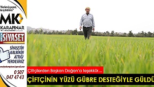 Çiftçinin yüzü gübre desteğiyle güldü