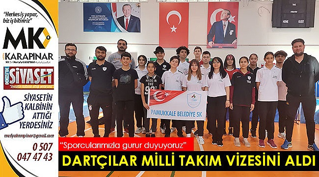 Dartçılar milli takım vizesini aldı