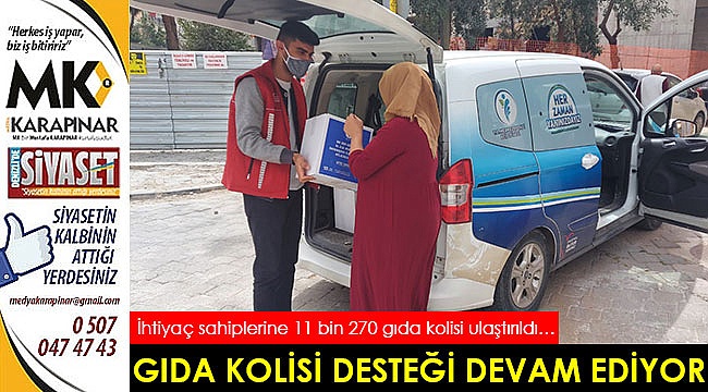 Gıda kolisi desteği devam ediyor
