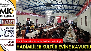 Hadimliler kültür evine kavuştu