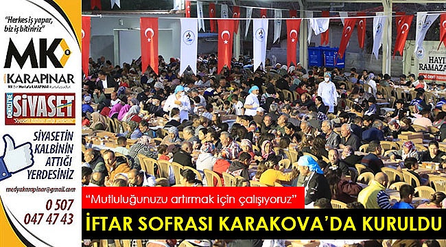 İftar sofrası Karakova'da kuruldu