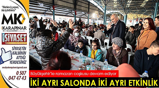 İki ayrı salonda iki ayrı etkinlik
