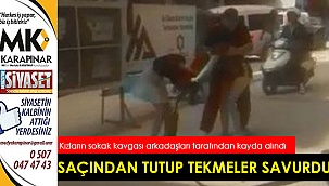 Kızların sokak kavgası kameralara yansıdı