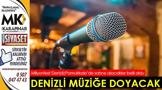 Milyonfest Denizli/Pamukkale’de sahne alacak sanatçılar belli oldu