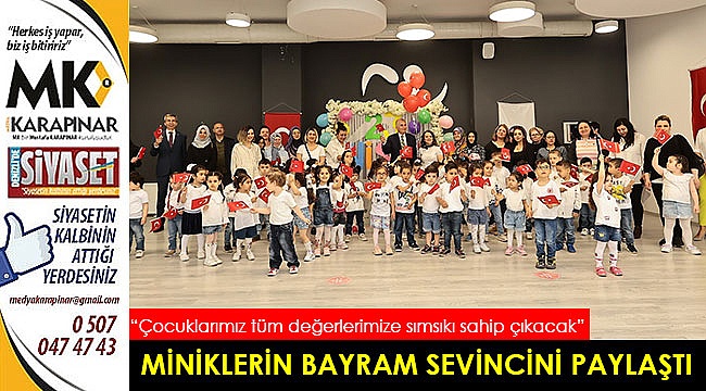 Miniklerin bayram sevincini paylaştı