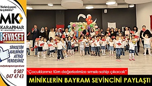 Miniklerin bayram sevincini paylaştı