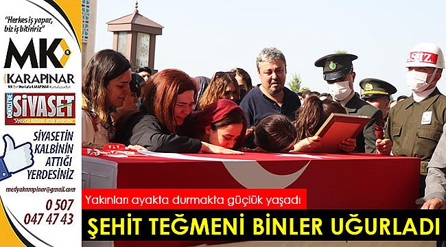 Şehit teğmeni binler uğurladı