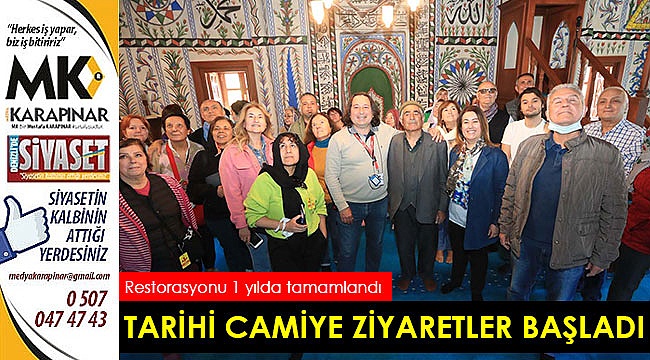 Tarihi camiye ziyaretler başladı