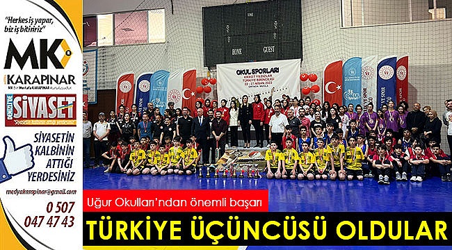 Uğur Okulları Türkiye üçüncüsü oldu