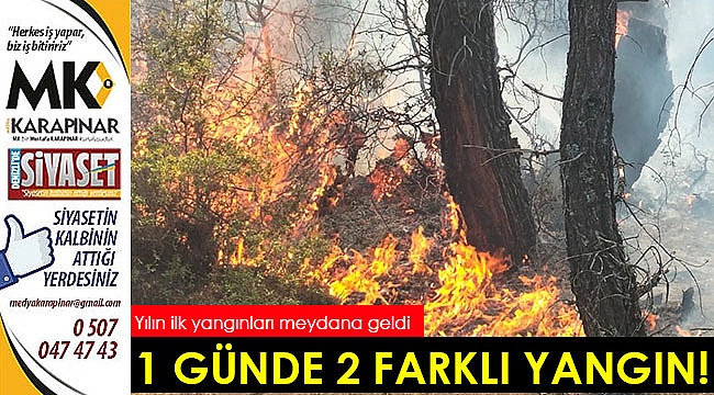 1 günde 2 farklı yangın!